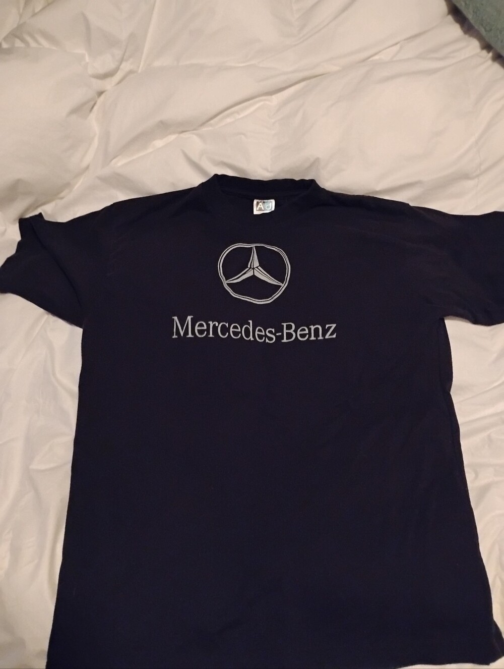 Men's large black Cotton T-Shirt Mercedes Benz